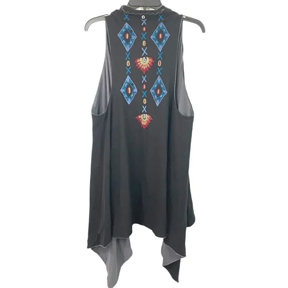 Vintage The Territory Ahead Western Aztec Open Cardigan Size Small Oversized